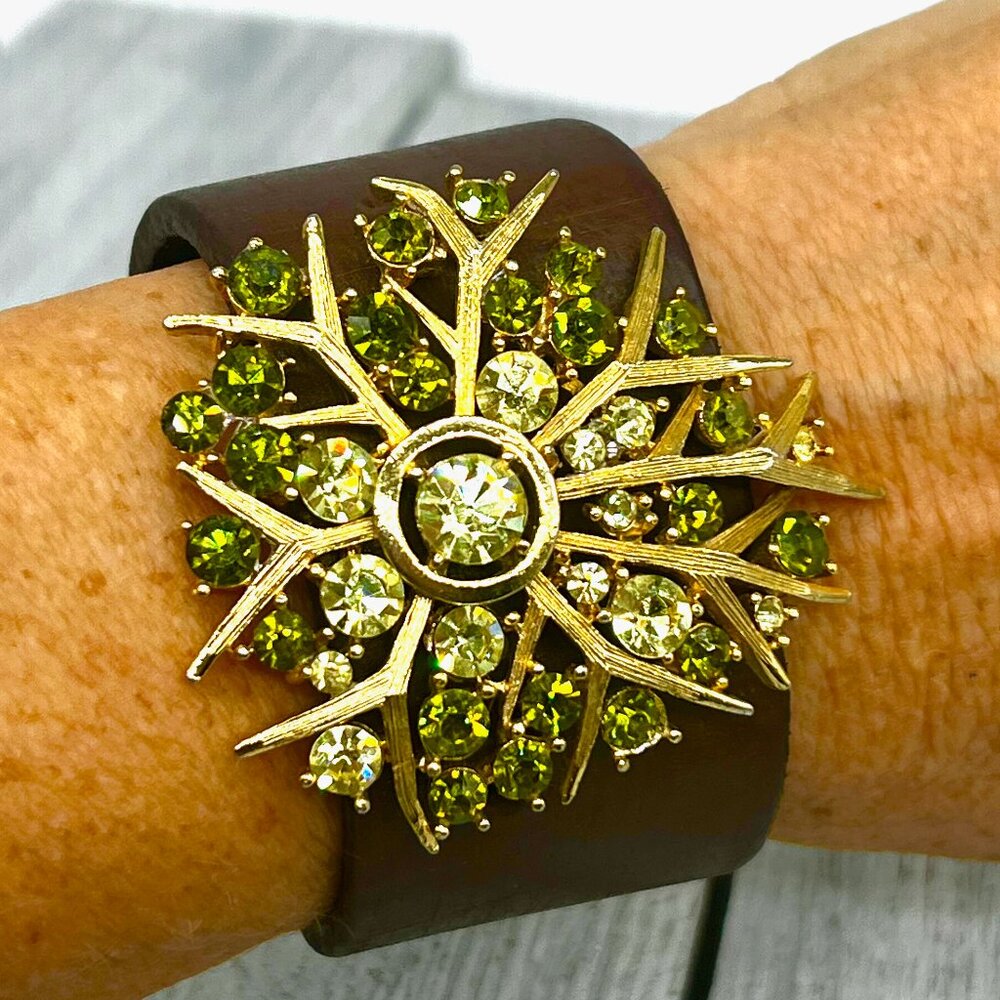 127. Stunning Designer ReviveAmor Vintage Brooch Cuff [Rare Sarah Coventry]
